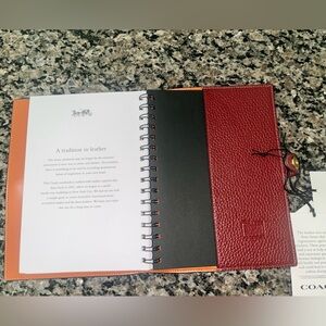 Coach | Office | Coach Red Leather Notebook With Minnie Mouse | Poshmark